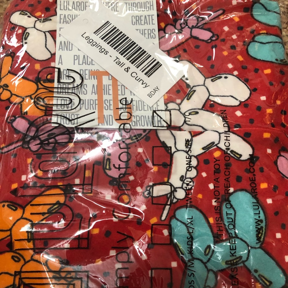 5 pairs T/C birthday leggings